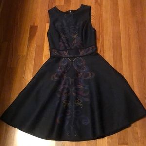 Cynthia Rowley Bonded Fit & Flare Dress